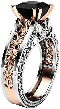 Изјава срце прстен лажен венчален прстен златен прстен цветен поделба злато свадба роза жени ангажман модна боја прстени прстени за тинејџери