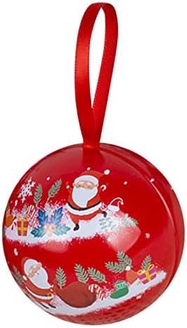 Блиско време Божиќни бонбони, виси украси, креативни Божиќни тампони бонбони топка кутија новогодишна елка што виси топка украси
