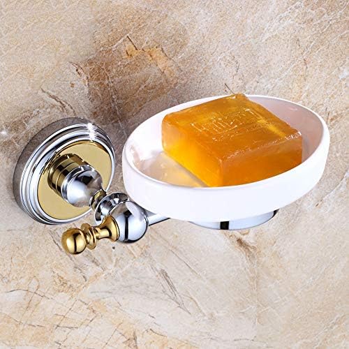 Rishx месинг сапун решетка за сапун wallид монтирање бања сапун за складирање на чаша сребрена тоалетска аголна сапуница додатоци за корпа