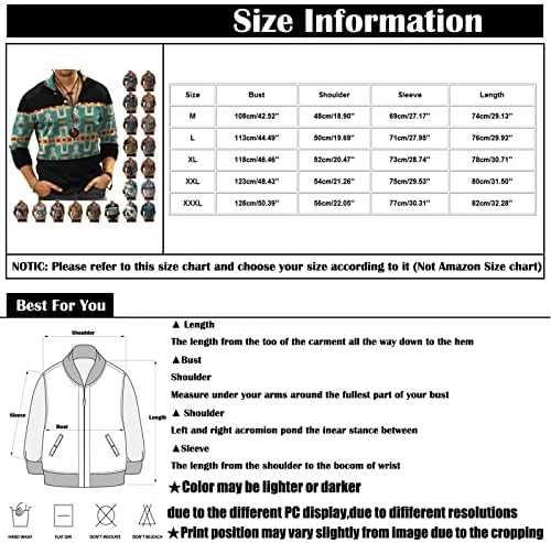 Машко Копче За Ревер Пуловер Со Долги Ракави 3д Печатена Удобна Блуза Врвови Лабава Модна Секојдневна Кошула