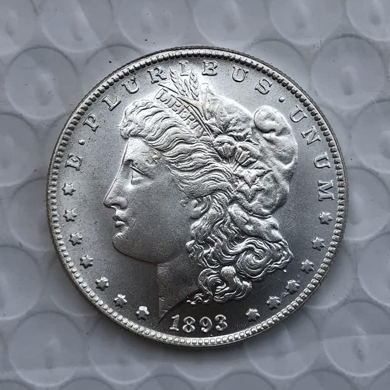 1893 Издание Американски Морган Монета Сребрен Долар Месинг Сребрена Позлатени Антички Ракотворби Странски Комеморативни Монети