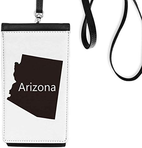 Аризона Соединетите држави на Америка мапаат телефонски паричник чанта што виси мобилна торбичка црн џеб