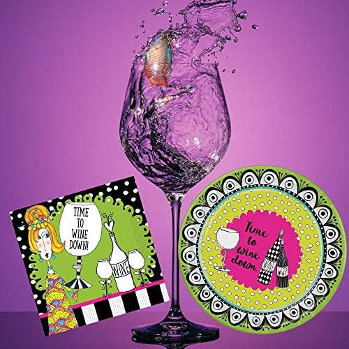 TLP преку Интернет Доли Мама Прослава за вино Забава дами ноќни забави и салфетки за 16 лица