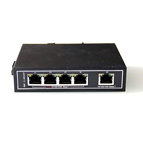 WiWAV WDH-5GT-POE 10/100/1000MBPS Непоправени 5-порта за индустриски етернет прекинувачи со DIN Rail/Montид