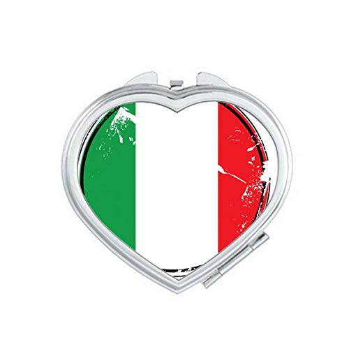 Италија Национално знаме Европа во земјата симбол огледало за зголемување на патувањето преносен рачен џеб шминка