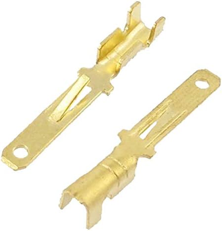 Davitu HHTL-Male Spade Crimp Terminals Wiring Connectors, 2,8 mm, златен тон, 10 парче