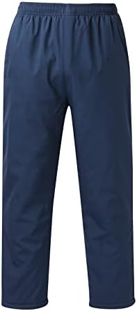 8 едноставни мажи топли памучни панталони со кадифени задебелени лабави панталони со панталони со