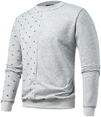 Машки џемпери со плус големина, случајно персонализиран патент декоративен горен врат врат со долг ракав маица џемпер