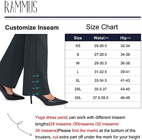 Панталони за фустани за јога со рамус со 5 џебови со високи половини за истегнување панталони за жени подигање на нозе за подножје