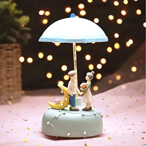 Ylyajy Moon Dair подарок чадор ноќен светло музички кутија музичка светлина светло подарок роденден на Денот на вineубените