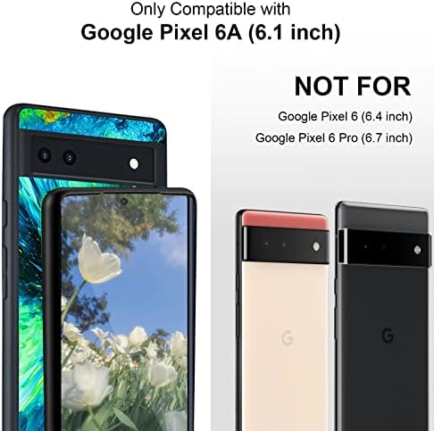 Телефонски случај за Google Pixel 6A - Ultra Slim Hybrid Gradient Model Glow во Темниот шок -заштита Телефонски случај, телефонски капак за