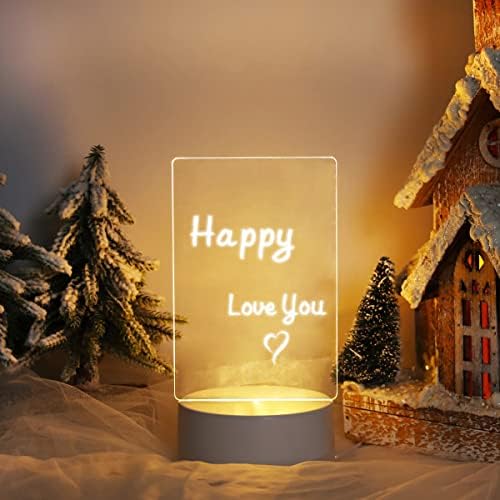 Yjqing свадба Loveубов табла креативна предводена ноќна светлина USB пораки со пенка роденден Божиќна свадба декорација за домашна соба