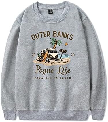 Надворешни банки Pogue Life TV Series Crewneck Долги ракави џемпери мажи жени облека
