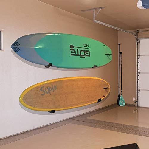 Mind and Action Solid Aluminum Surfboard wallиден решетка, монтирање на сноуборд, кратка табла и складирање на долга табла