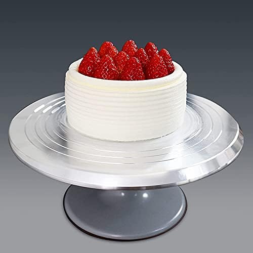 ЗКК Торта Грамофон Торта Анти-Лизгање Револвинг Украсување Штанд Пециво Печење Декор Алатка За Прикажување Стојат За Торта