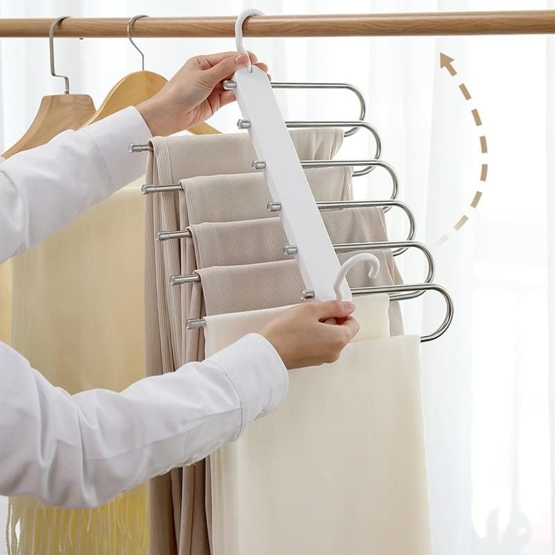 N/A HOVESTORTAN PROUNSER Облека за закачалка за закачалки за гардероба за складирање на панталони за складирање на решетки за решетки