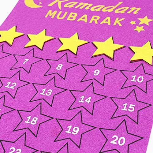 Рамазански Календар, Календар За Одбројување На Еид Мубаракс За Деца, Календар За Одбројување На Доаѓањето на рамазан Виси украси За Ѕид