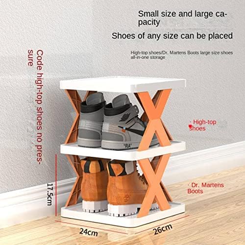Moumo Shoe Rack повеќеслојно преклопување Едноставно решетка за чевли за домашно балконо решетка за складирање на куќиште за