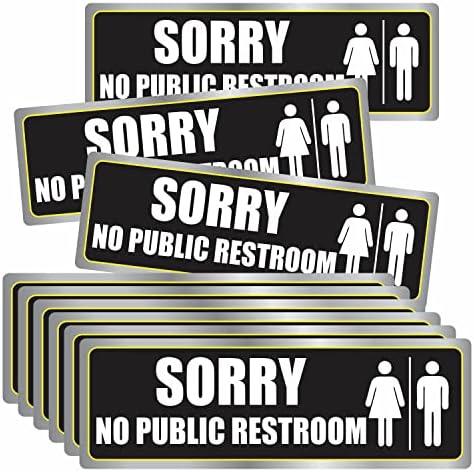 Без налепница за знаци на јавни простории - 9 x 3 Голем мат финиш ламинат винил унисекс Декларации за врата од бања