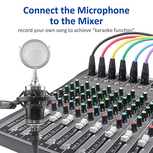 Dremake XLR аудио кабел 6 пакет, 3FT XLR машки до XLR женски обоени микрофонски кабли, 3-пински XLR избалансиран печ-кабел, XLR Mike Snake