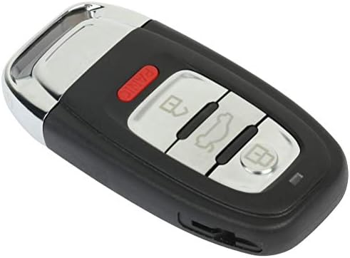 cciyu X 1 Флип Клуч Фоб со клуч Сечилото 4 копчиња За Audi A1 A3 Quattro A4 A5 Серија 09 10 11 12 13 14 15 16 со FCC IYZFBSB802