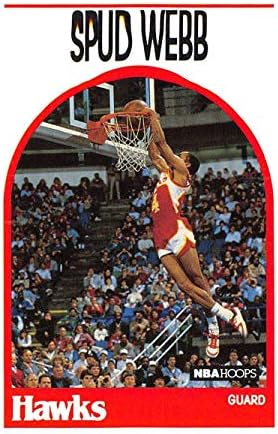 1989-90 Кошарка за обрач 115B Spud Webb Webb Atlanta Hawks Cor потпишан 9/26/1985 Официјална картичка за трговија во НБА