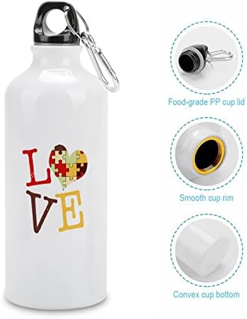 Вакуум за подигнување на свеста за аутизам Изолирана алуминиумска шише со вода со лесни шишиња со велосипед со капаче за пресврт