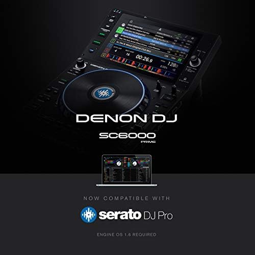 Denon DJ SC6000 Prime-Професионален самостоен DJ Media Player со WiFi Music Streaming и 10,1-инчен екран на допир