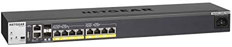 Netgear 10-порта PoE Мулти-Гигабит Етернет целосно управуван прекинувач-со 8 x POE+ @ 240W, 2 x 10g SFP+, Wallид или RackMount, и ограничена