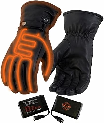 Кожа од Милвоки, MG7519Set, црна загреана машка загреана „модни нараквици“ со технологија I-Touch