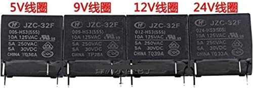 Релеј 50 парчиња за напојување HF32F JZC-32F-005 009 012 024-HS3 5A 250VAC 4PIN