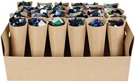 SPEC101 држач за држачи на конфети сет - 2pk картонски конус кутија со 60 конуси на хартија за занаети за занаетчиски пуканки