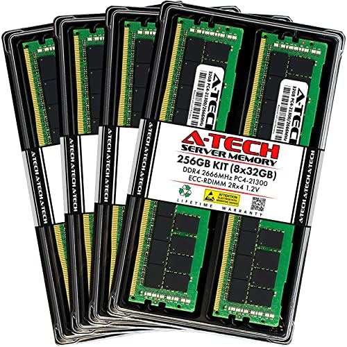 A-Tech 256GB комплет меморија RAM меморија за Supermicro SYS-6029TP-HTR-DDR4 2666MHz PC4-21300 ECC регистриран RDIMM 2RX4 1.2V-сервер