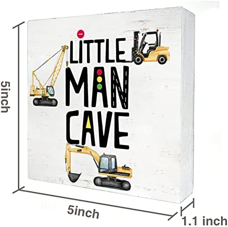 Градежништво расадник мал човек пештера дрво кутија знак градежен камион транспорт возило дрвена кутија знак плакета за wallидна
