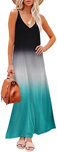 Работни фустани за жени, лето -летна обична цврста боја со цврста боја, без ракав фустан со долг фустан