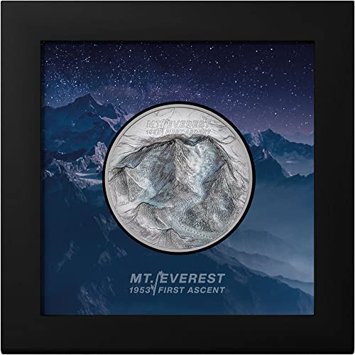 2023 Де Прво Искачување Пауеркоин Монт Еверест 2 Мл Сребрена Монета 10$ Кукови Острови 2023 Доказ