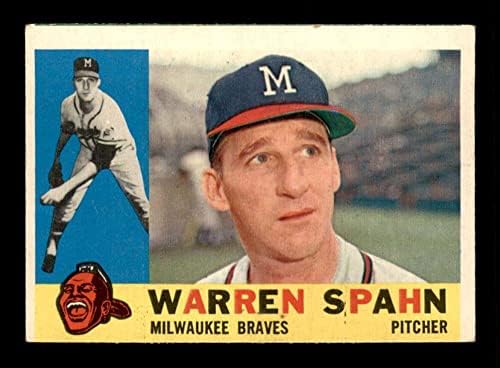 445 Ворен Шпан хоф - 1960 Топс Бејзбол Картички Оценет ВГ-Бејзбол Плочи Автограмирани Гроздобер Картички