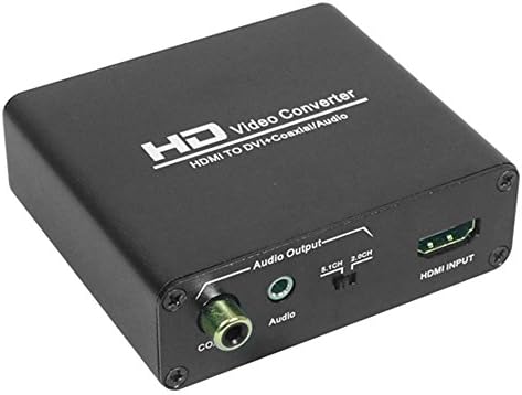Yanyu hdmi to dvi видео конвертор кутија 1080p скала 3,5 mm & коаксијален аудио аудио