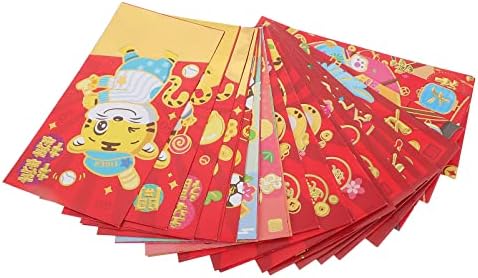 Анголски Џебен Паричник Кинеска Година Црвен Пакет: 30 парчиња Симпатична Хороскопска Шема Црвени Пликови Хонг Бао 2022 Пакети Со Среќни