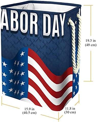Позадина На денот на трудот на нехомер Американско Знаме Големи Перење Попречува Водоотпорен Склопувачки Облека Попречува Кошница За Облека Играчка