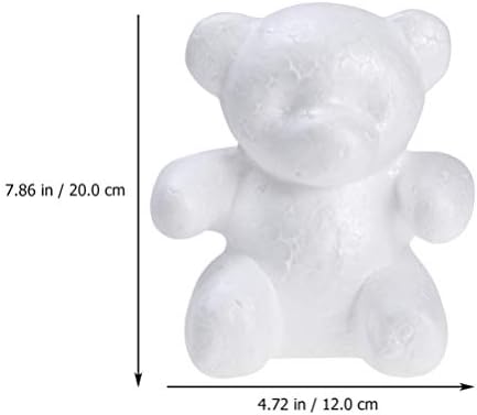 Запостави Божиќни украси 2 парчиња моделирање на животинска пена форма бела празна мечка зајак полистирен проекти за занаетчиска