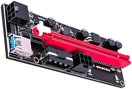 Конектори PCI -E Riser 009S 1x 16x Extender PCI E USB Riser Dual 6 Pin Адаптер картичка SATA 15Pin за BTC Miner USB 3.0 Graphics