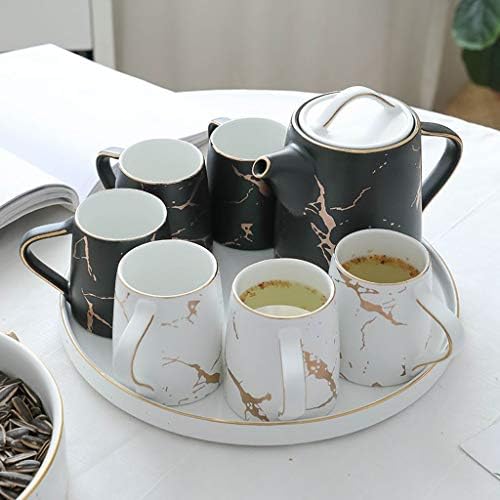 Керамика кунг фу чајник со послужавник еден чајник шест чаши и една лента кунг фу, чаша чај чаша рачно изработена чаша чаша чаша поставена