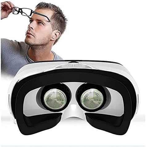 Hhwksj VR Слушалки ВИРТУЕЛНА Реалност VR 3D Очила VR Сет 3d Очила ЗА Виртуелна Реалност, Прилагодливи VR Очила Поддржуваат 6,3 Инчи