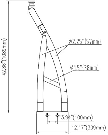 Понтон про задната скијачка кула кула, вонбрачен мотор пол, ширина на монтирање 43 , големина на цевки 2,25