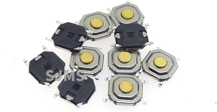 100 парчиња 4 * 4 * 1,5 Моментен тип тактилен прекинувач за копче за притисок 4 пински SMD површина монтажа 5x5x1.5mm 4x4x1.5 водоотпорен