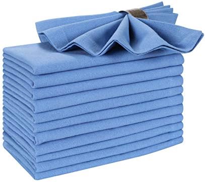 Салфетки За ткаенини од хаусатир Од 12 Салфетки За Вечера За Повеќекратна Употреба од Сиво - Памук - Издржливи И Совршени за Секојдневна
