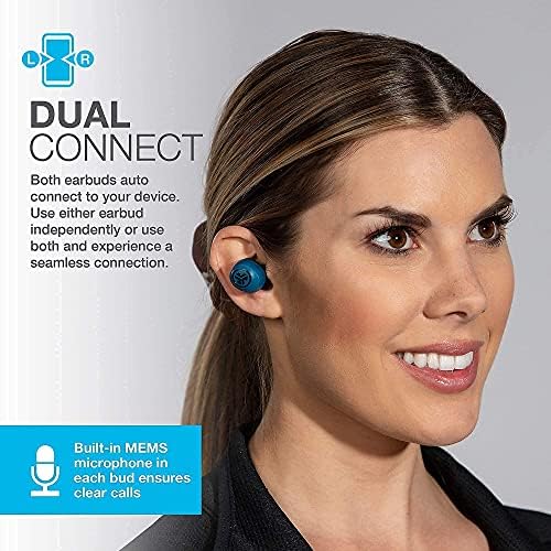 Jlab Оди Воздух Вистински Безжични Bluetooth Слушалки Со полнење случај Морнарица + Облак Пена Mnemonic Слушалки Совети