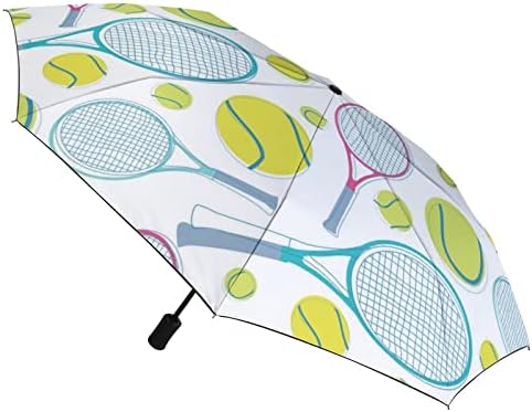 Тениски Модел Патувачки Чадор Ветроупорен 3 Набори Автоматски Отворен Затвори Преклопен Чадор За Мажи Жени