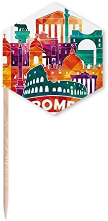 Италија Рим Пејзаж Обележје Чепкалка За Заби Знамиња Кекс Зема Партија Прослава